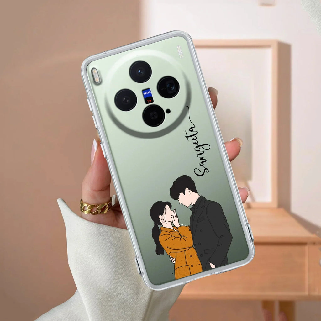 Couple Customize Transparent Silicon Case For Vivo Y300 Plus 5G
