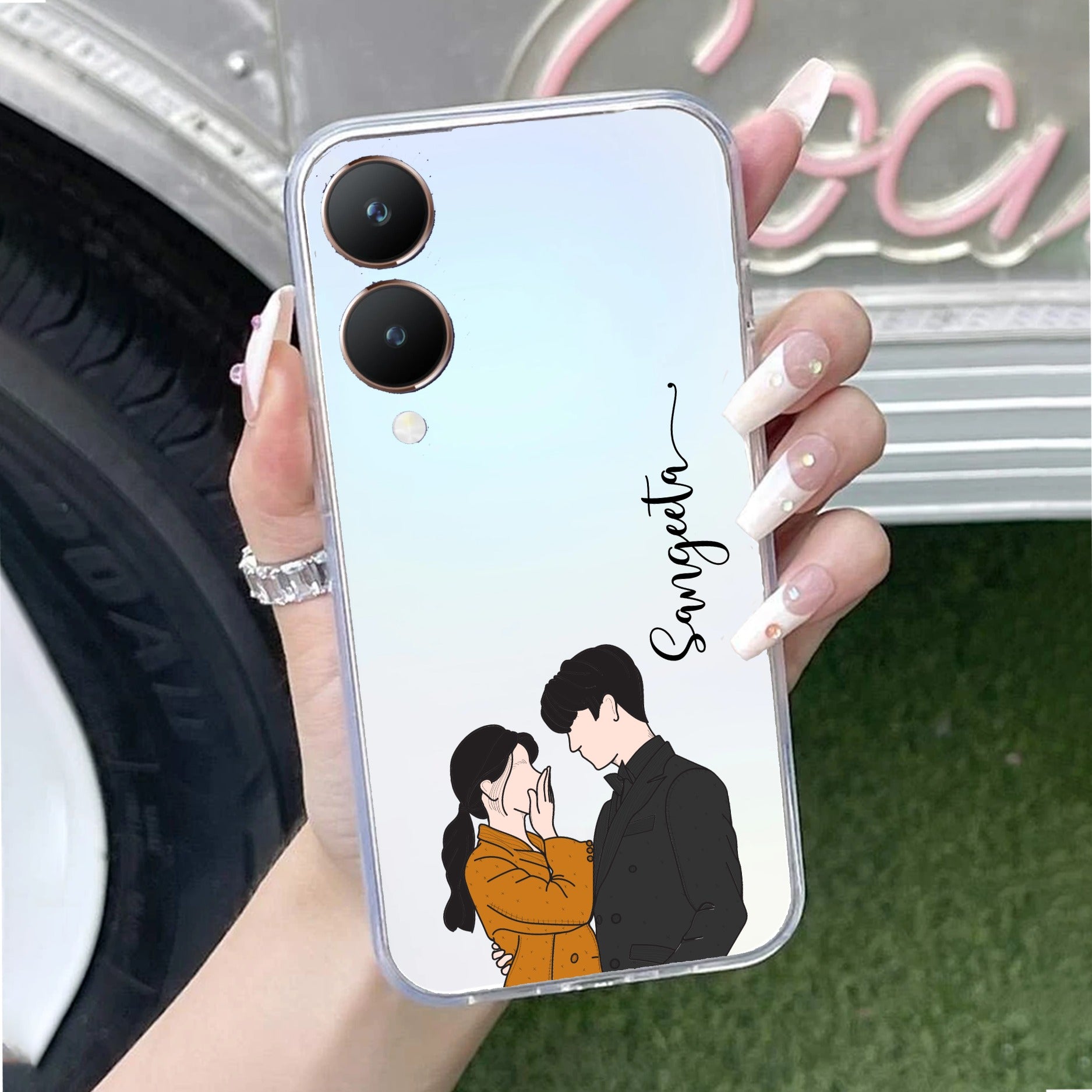 Couple Customize Transparent Silicon Case For Vivo Y28 5G