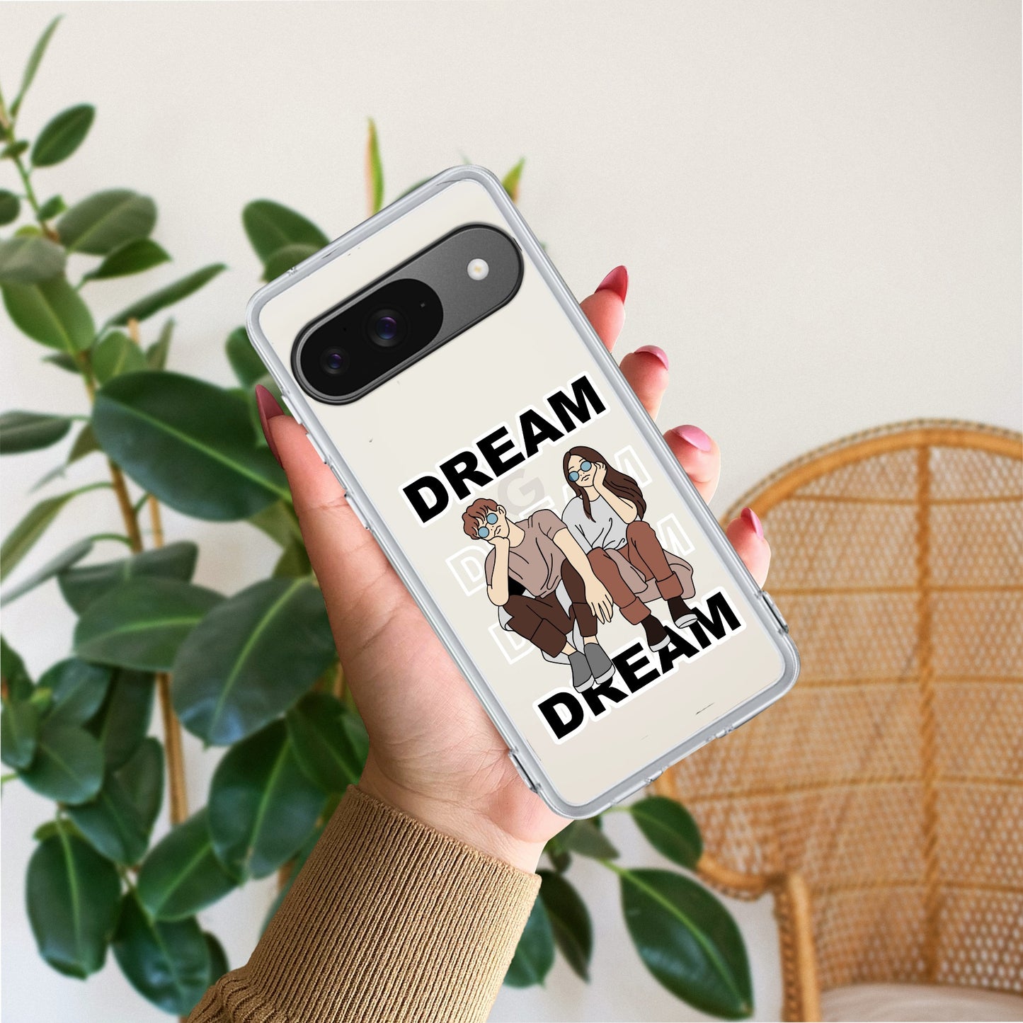 Couple Dream Transparent Silicon Case For Google