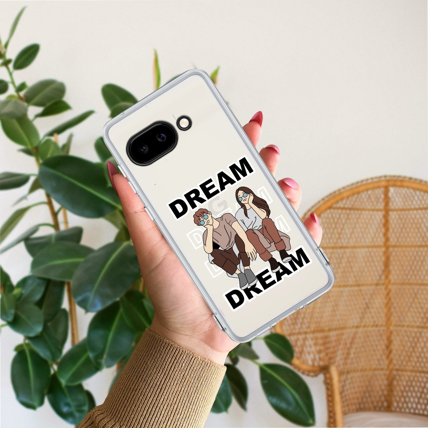 Couple Dream Transparent Silicon Case For Google