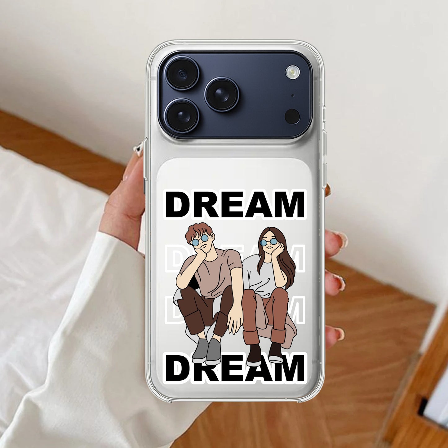 Couple Dream Transparent Silicon Case For IPhone