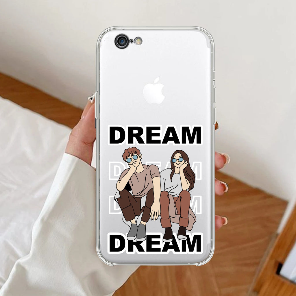 Couple Dream Anti Yellow Clear Case For iPhone 7 / iPhone 8 / iPhone Se 2020
