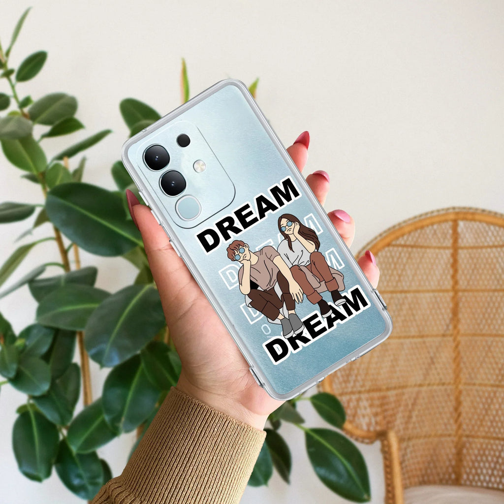 Couple Dream Transparent Silicon Case For iQOO Z7 5G