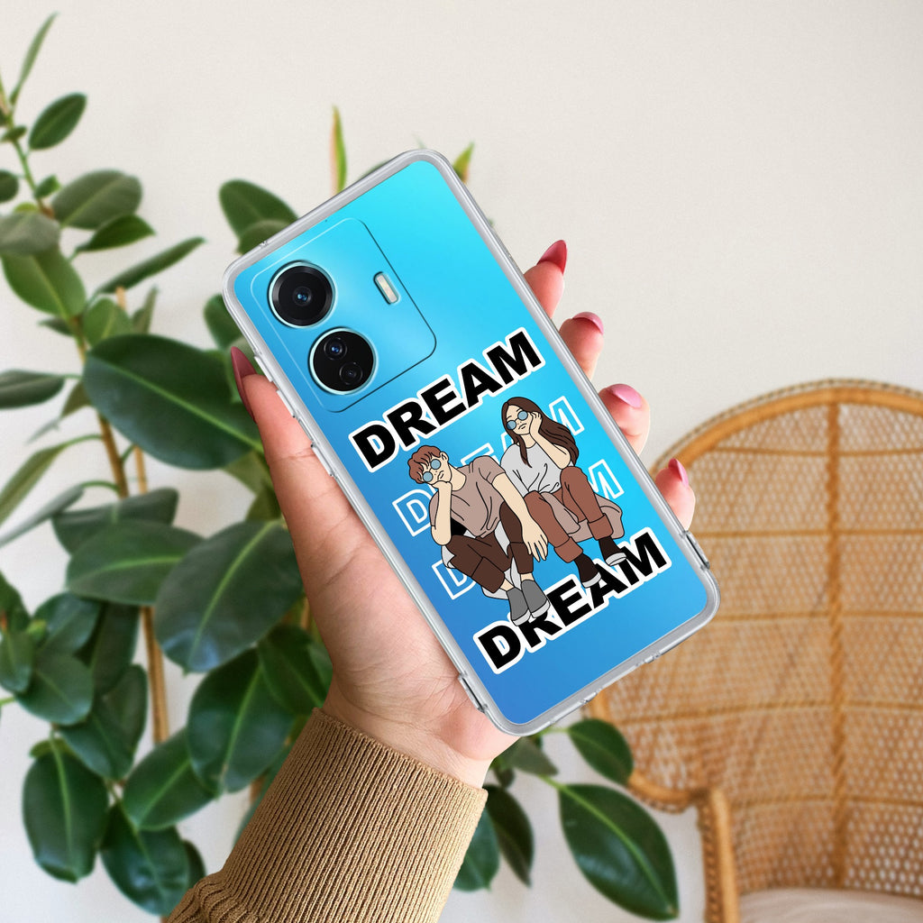Couple Dream Transparent Silicon Case For Vivo T1 44W