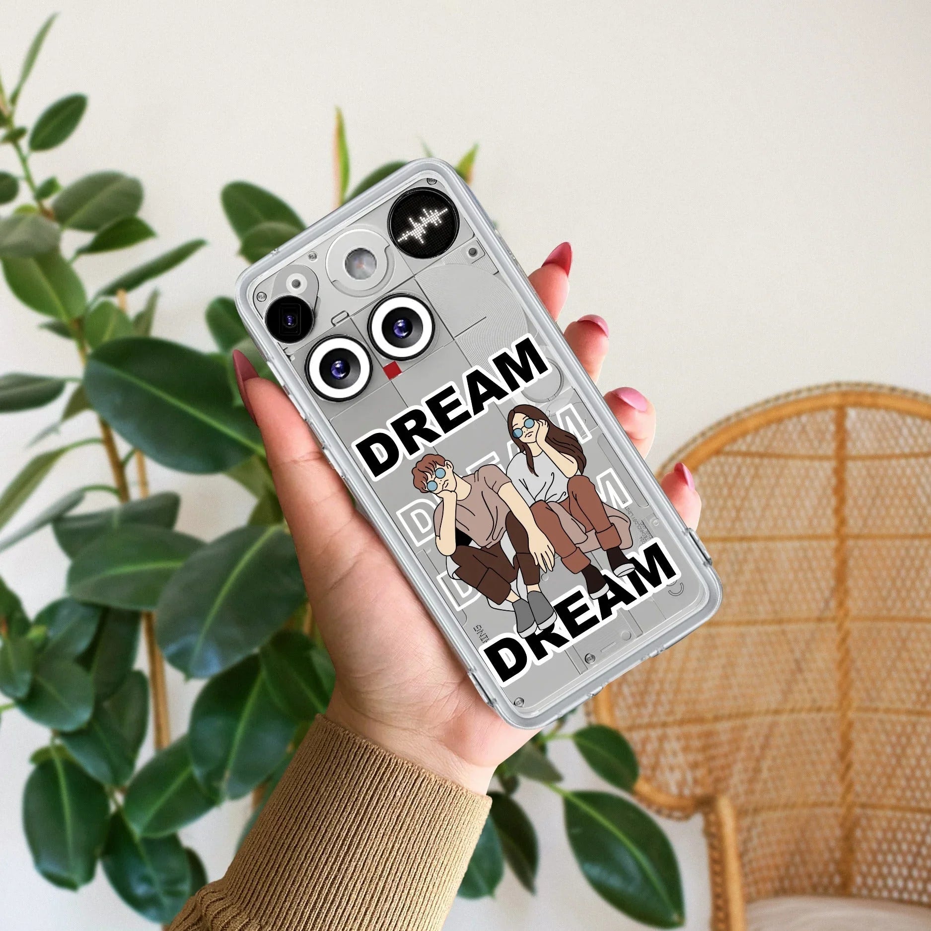Couple Dream Transparent Silicon Case For Nothing - ShopOnCliQ