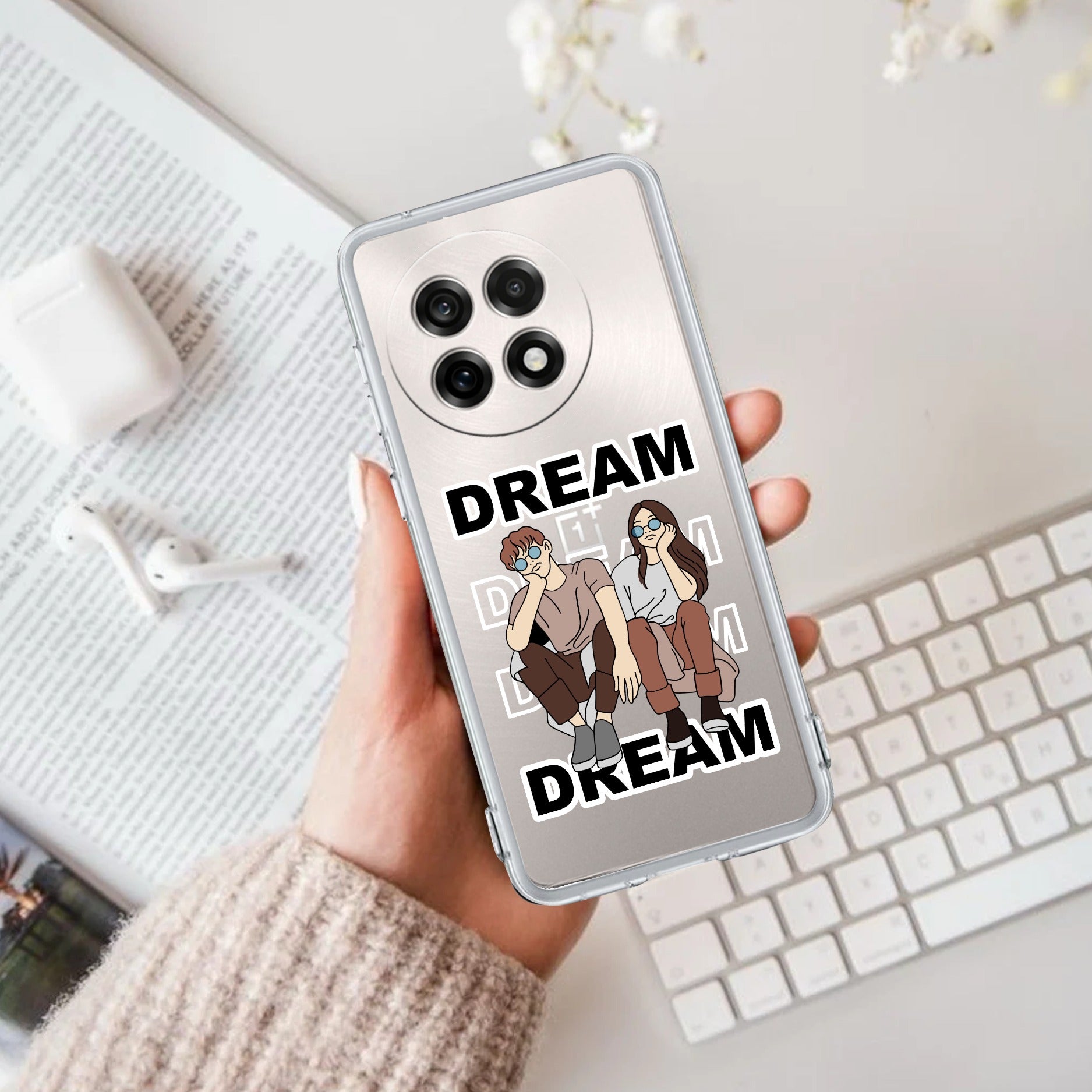 Couple Dream Transparent Silicon Case For OnePlus 13R 5G