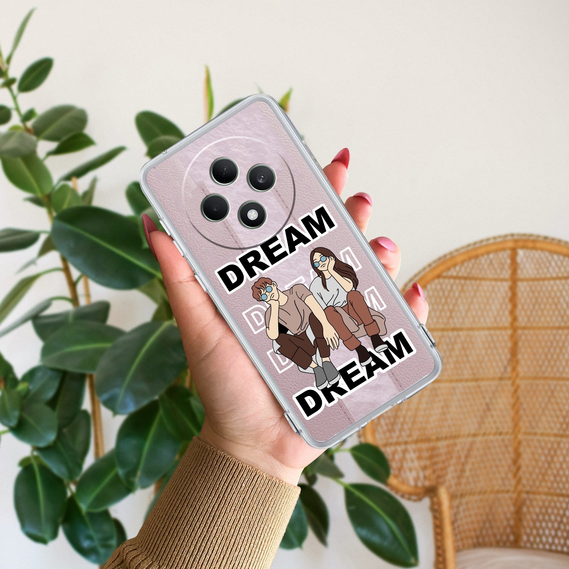 Couple Dream Transparent Silicon Case For Oppo F27 Pro Plus 5G