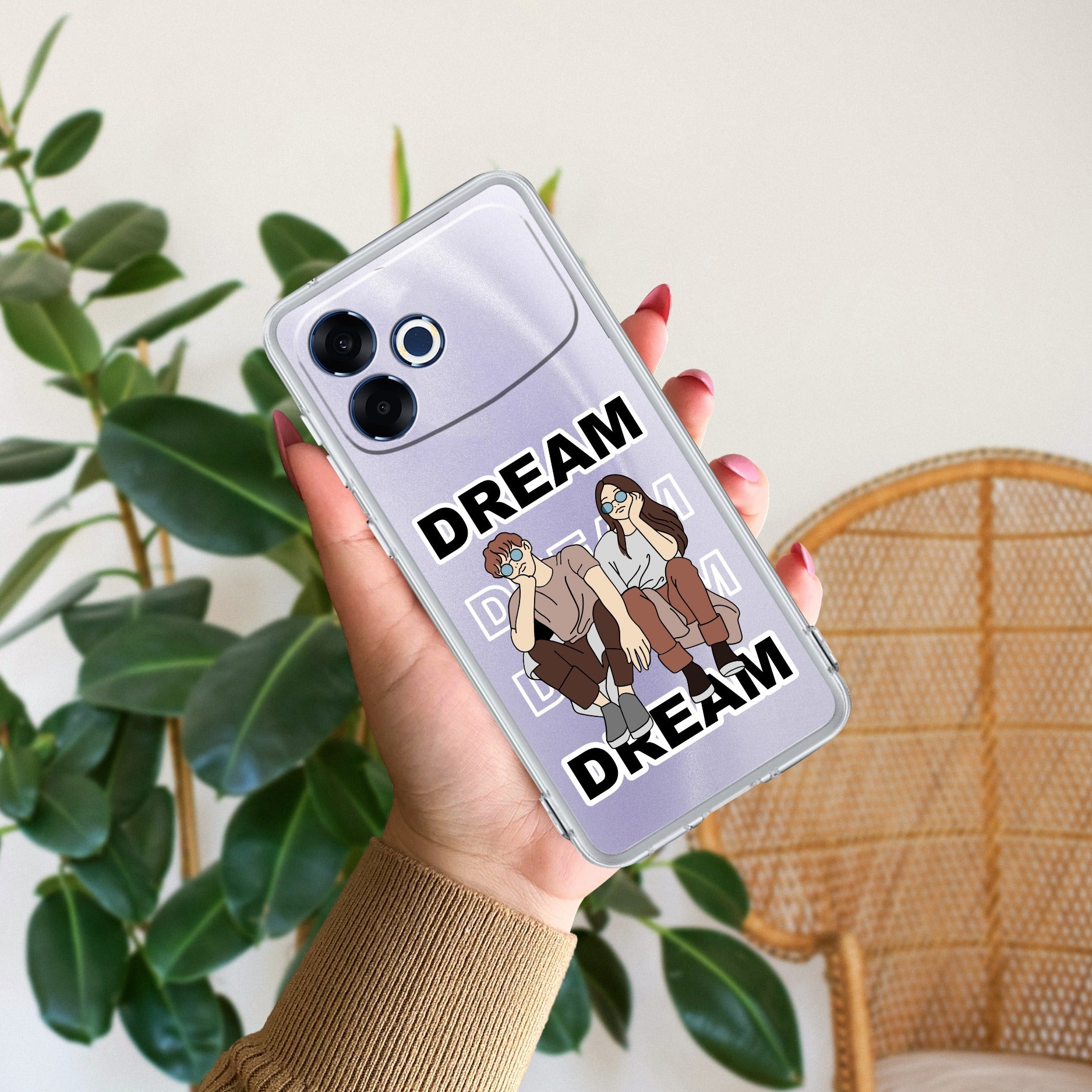 Couple Dream Transparent Silicon Case For Oppo F33 Pro 5G