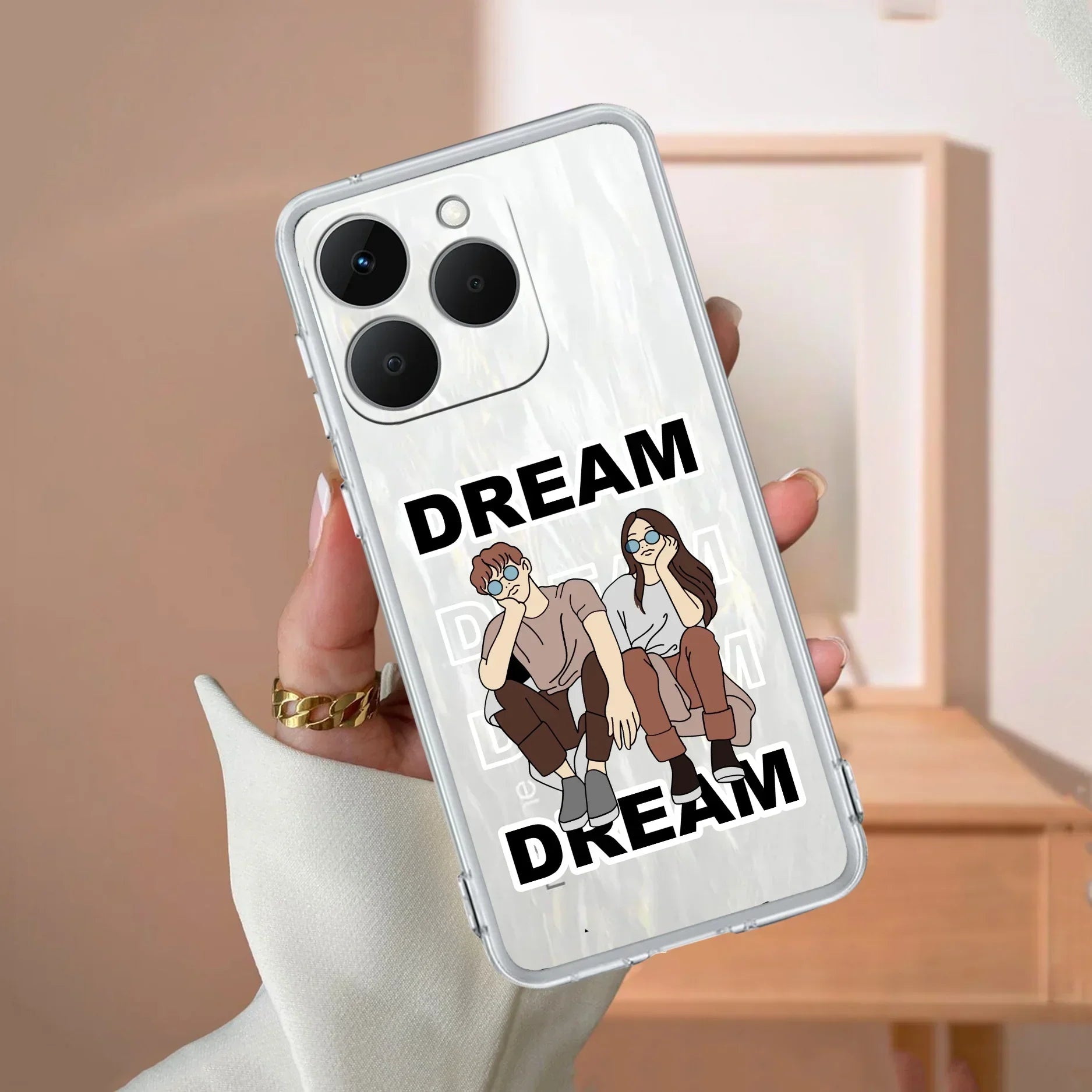 Couple Dream Transparent Silicon Case For Realme 15T 5G