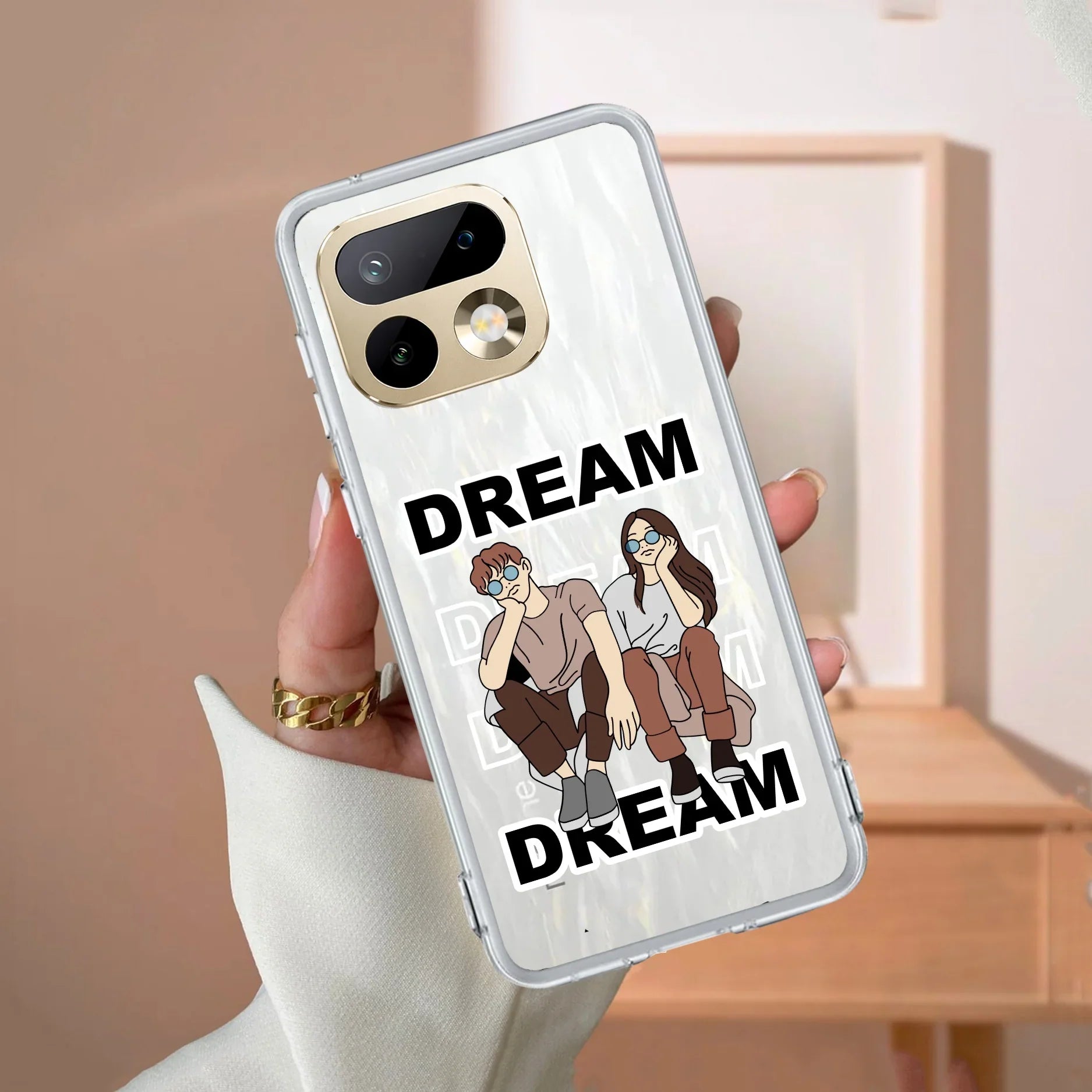Couple Dream Transparent Silicon Case For Realme GT 7T 5G