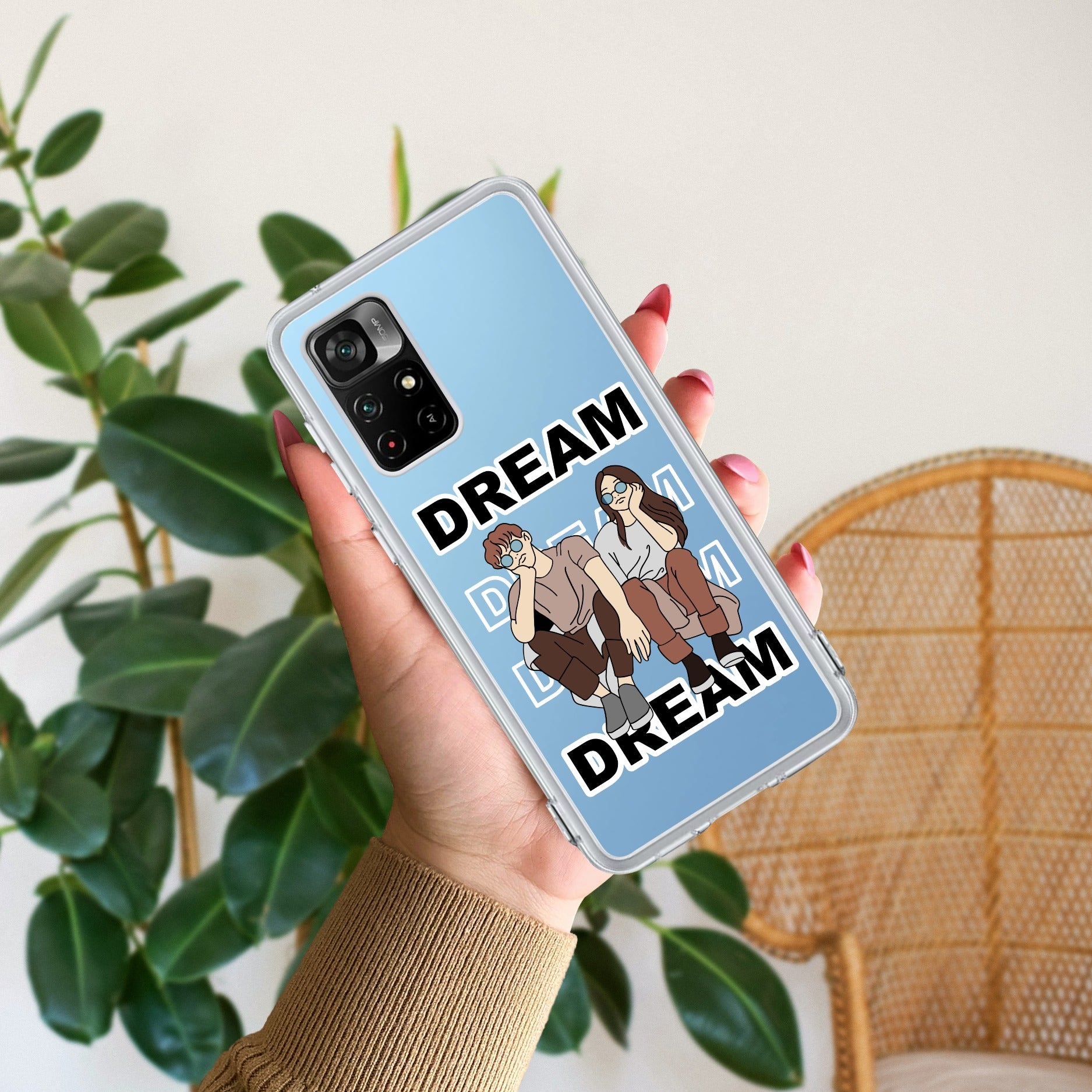 Couple Dream Transparent Silicon Case For Redmi Note 11T 5G