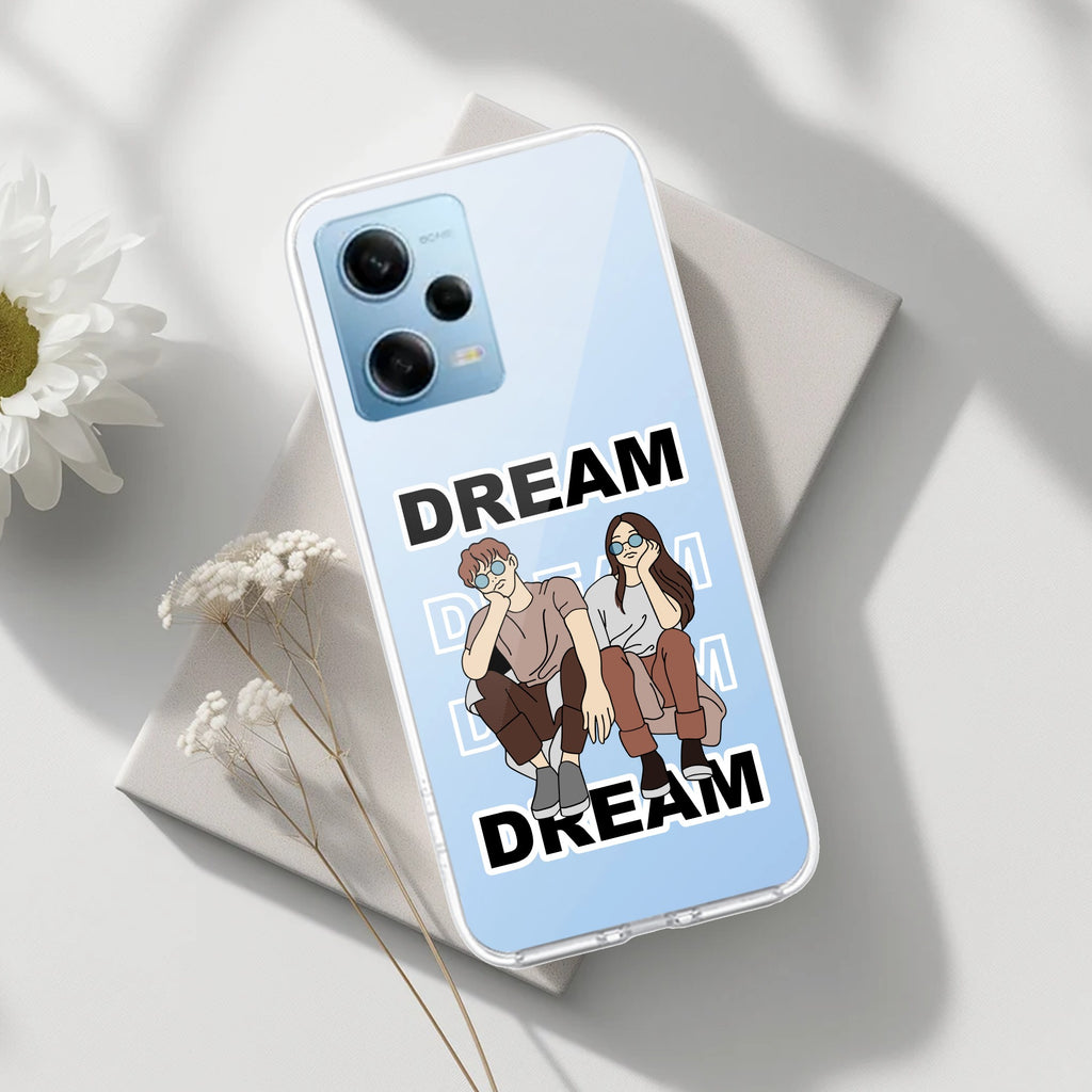 Couple Dream Transparent Silicon Case For Redmi Note 12 5G