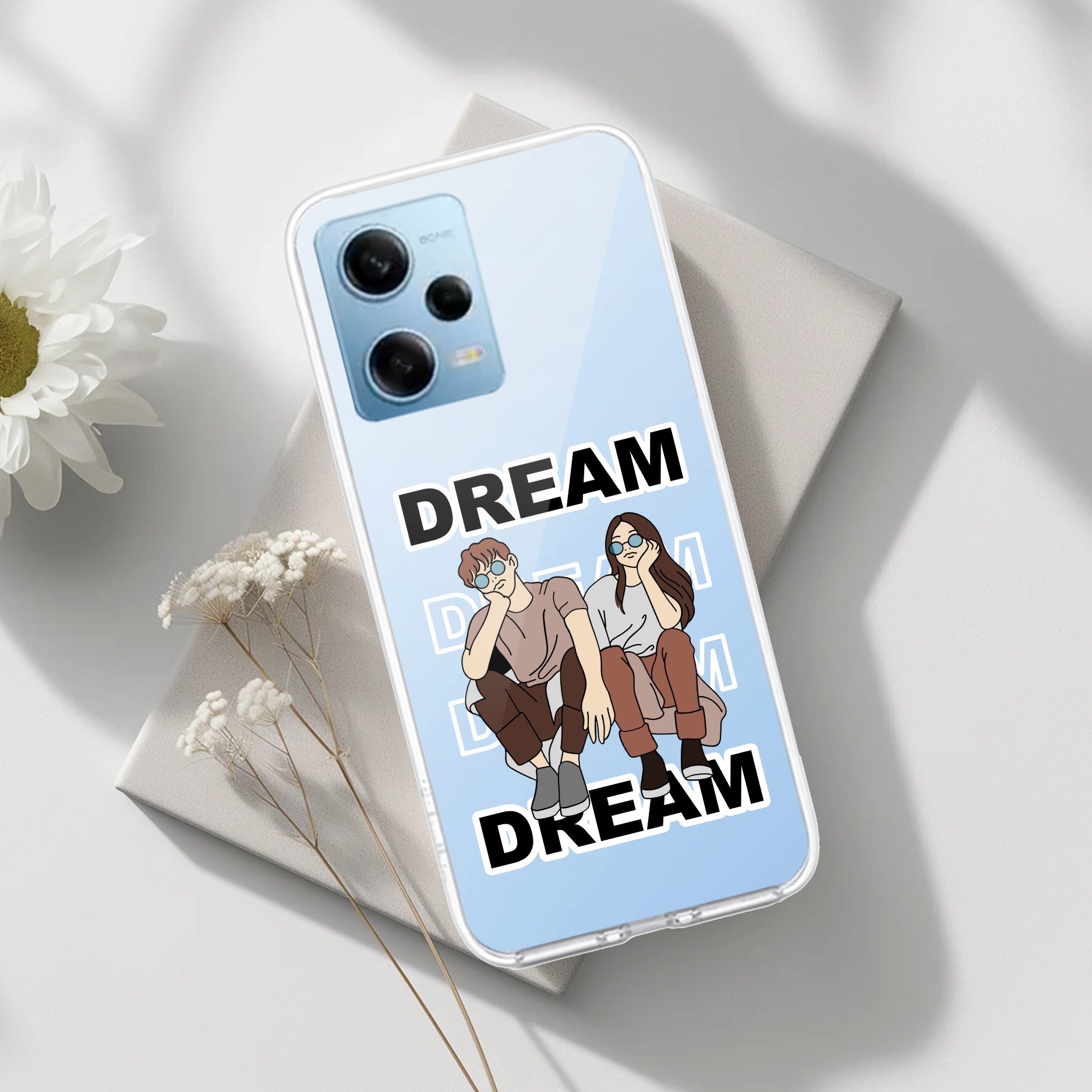 Couple Dream Transparent Silicon Case For Redmi Note 12 5G