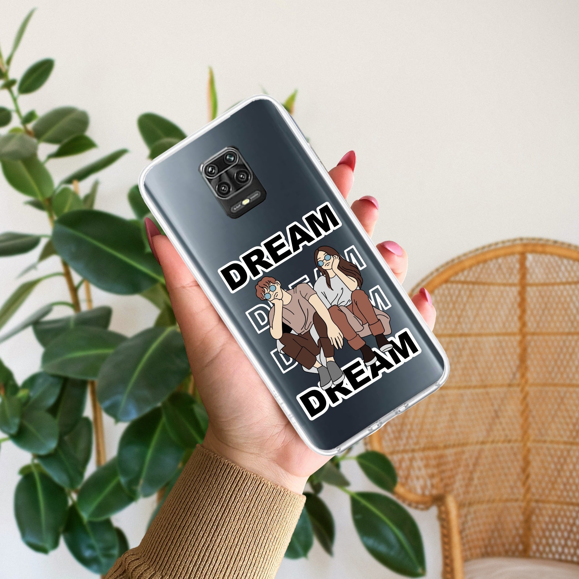 Couple Dream Transparent Silicon Case For Redmi Note 9 Pro