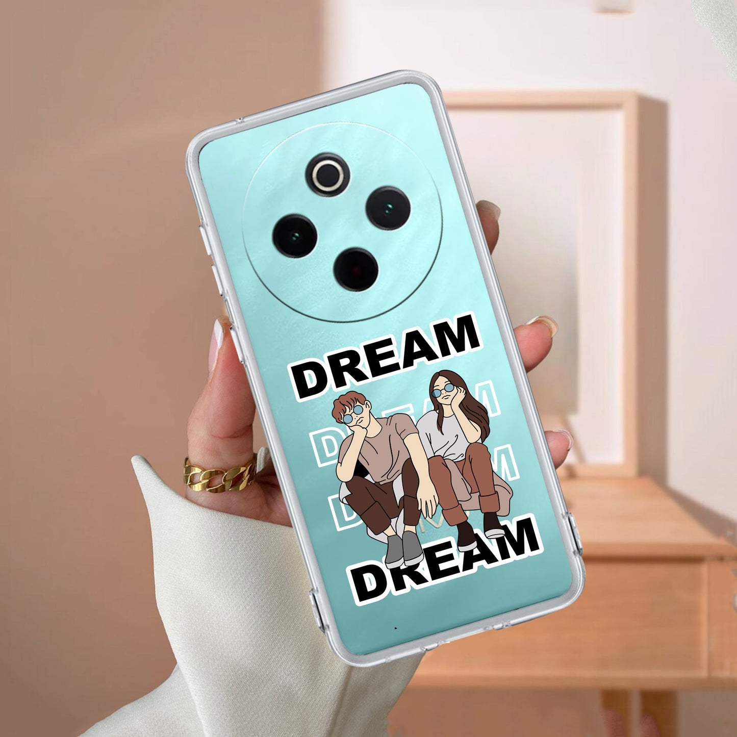 Couple Dream Transparent Silicon Case For Vivo