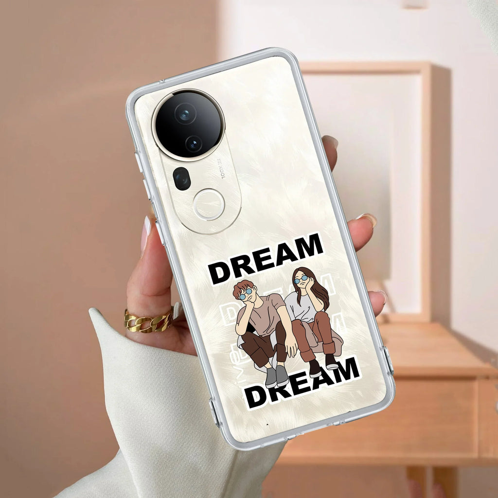 Couple Dream Transparent Silicon Case For Vivo V20 SE