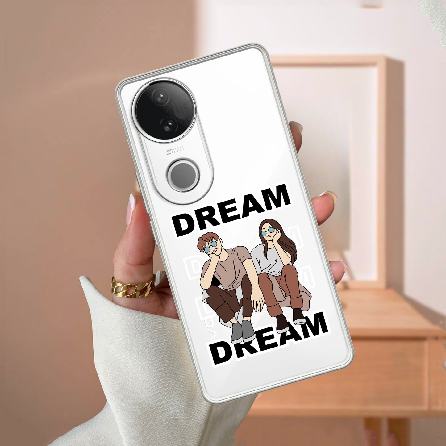 Couple Dream Transparent Silicon Case For Vivo