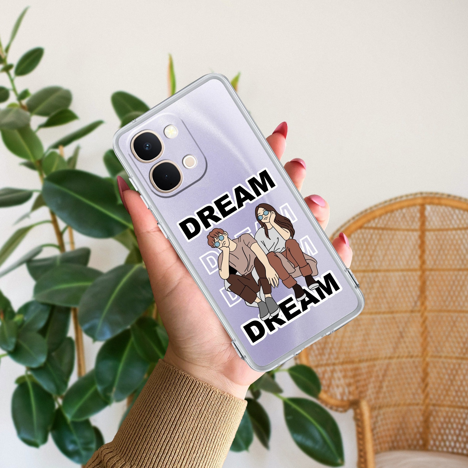 Couple Dream Transparent Silicon Case For Vivo T5X 5G