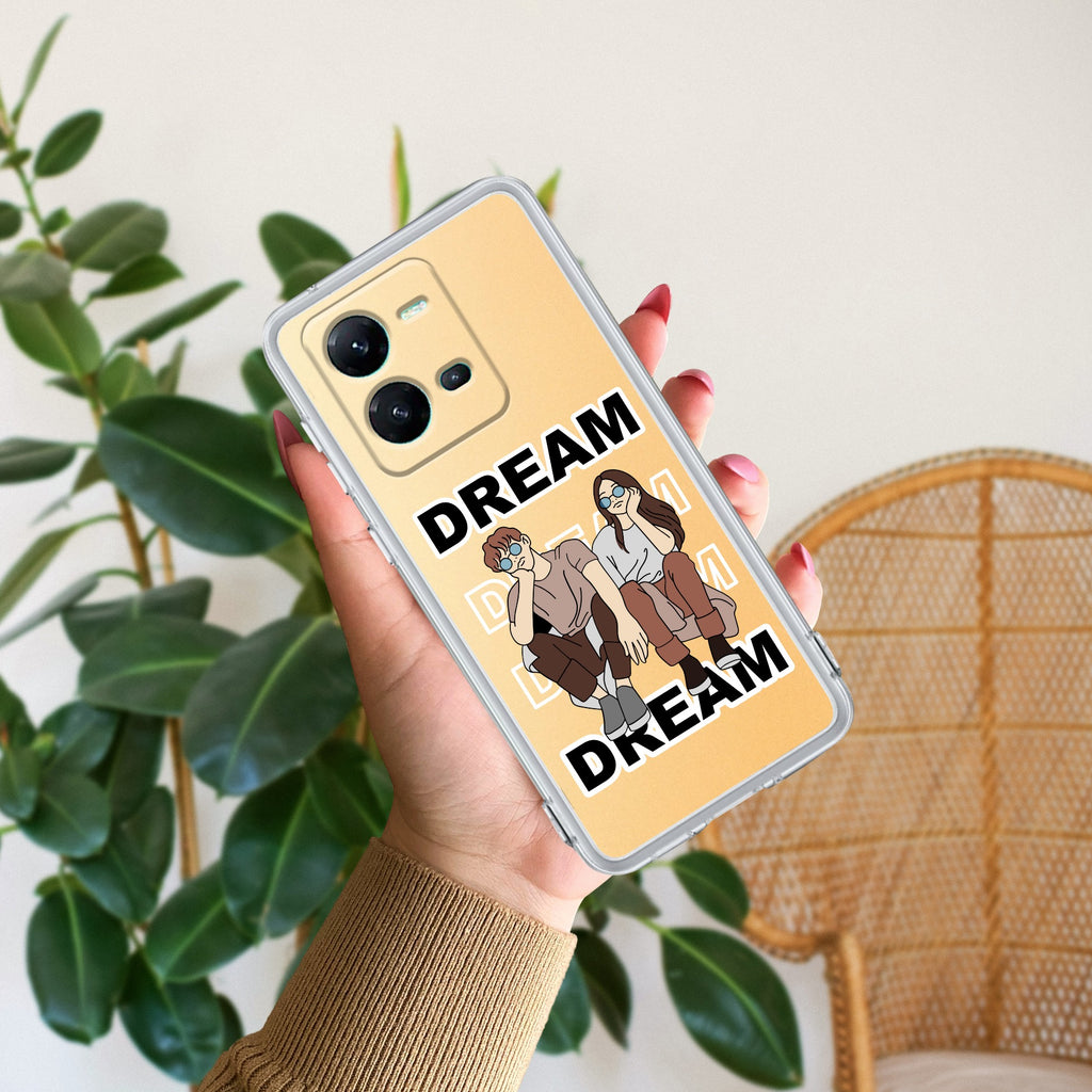 Couple Dream Transparent Silicon Case For Vivo V25