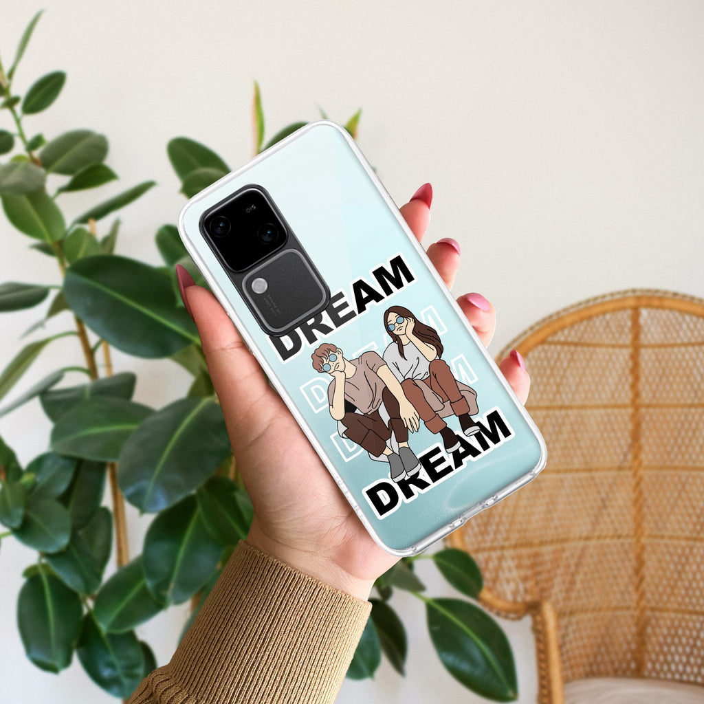 Couple Dream Transparent Silicon Case For Vivo V30 5G