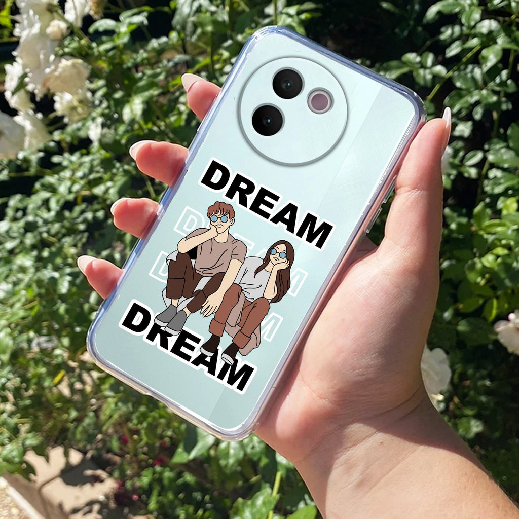 Couple Dream Transparent Silicon Case For Vivo V30e 5G
