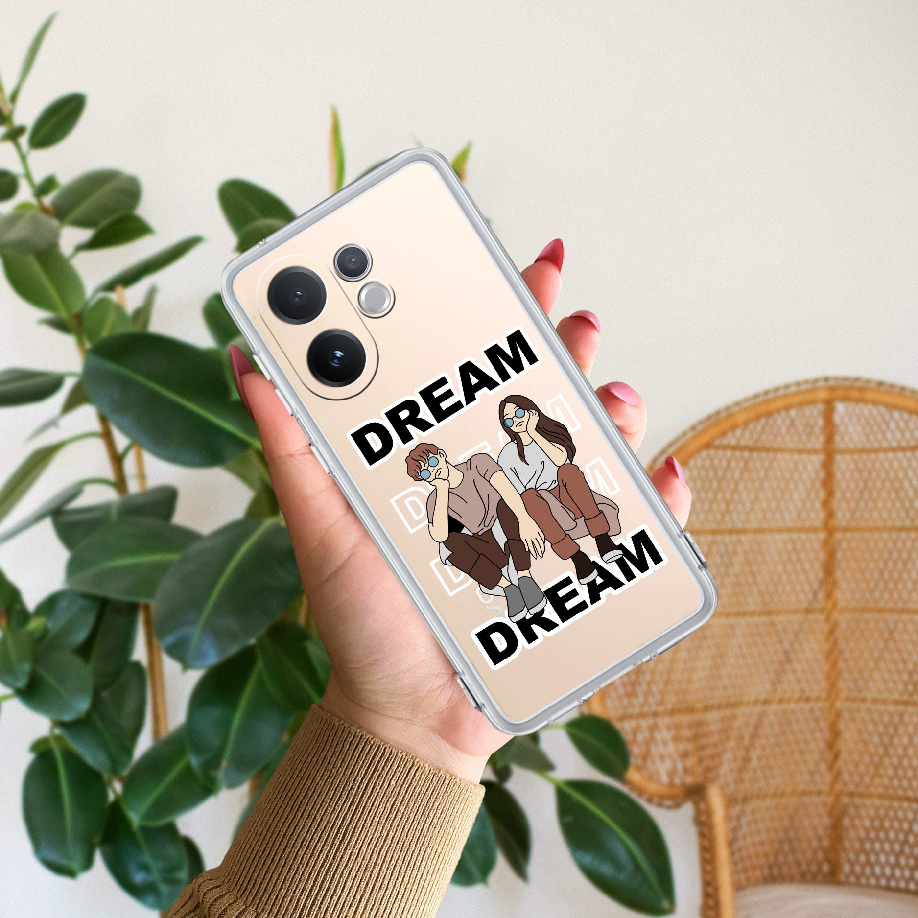 Couple Dream Transparent Silicon Case For Vivo V60 5G