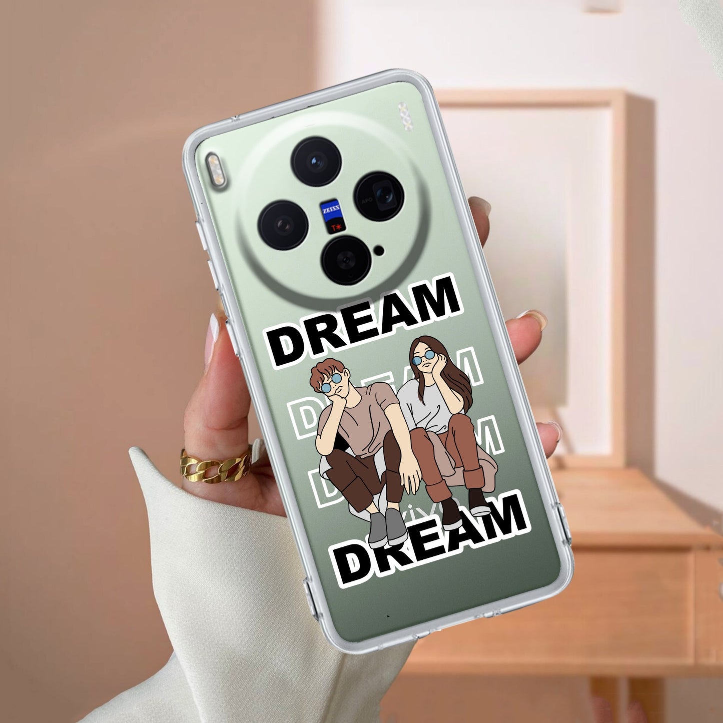 Couple Dream Transparent Silicon Case For Vivo