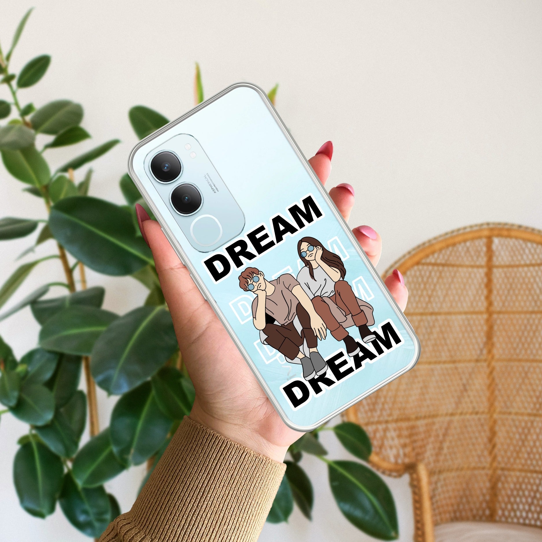 Couple Dream Transparent Silicon Case For Vivo Y29 5G