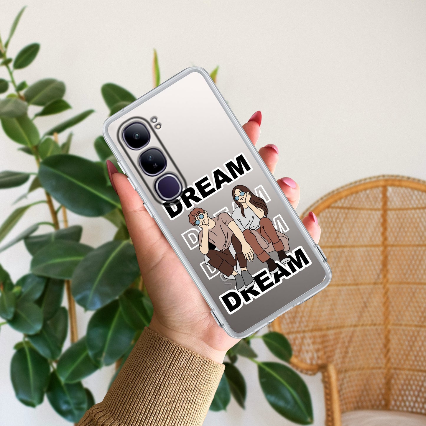 Couple Dream Transparent Silicon Case For Vivo