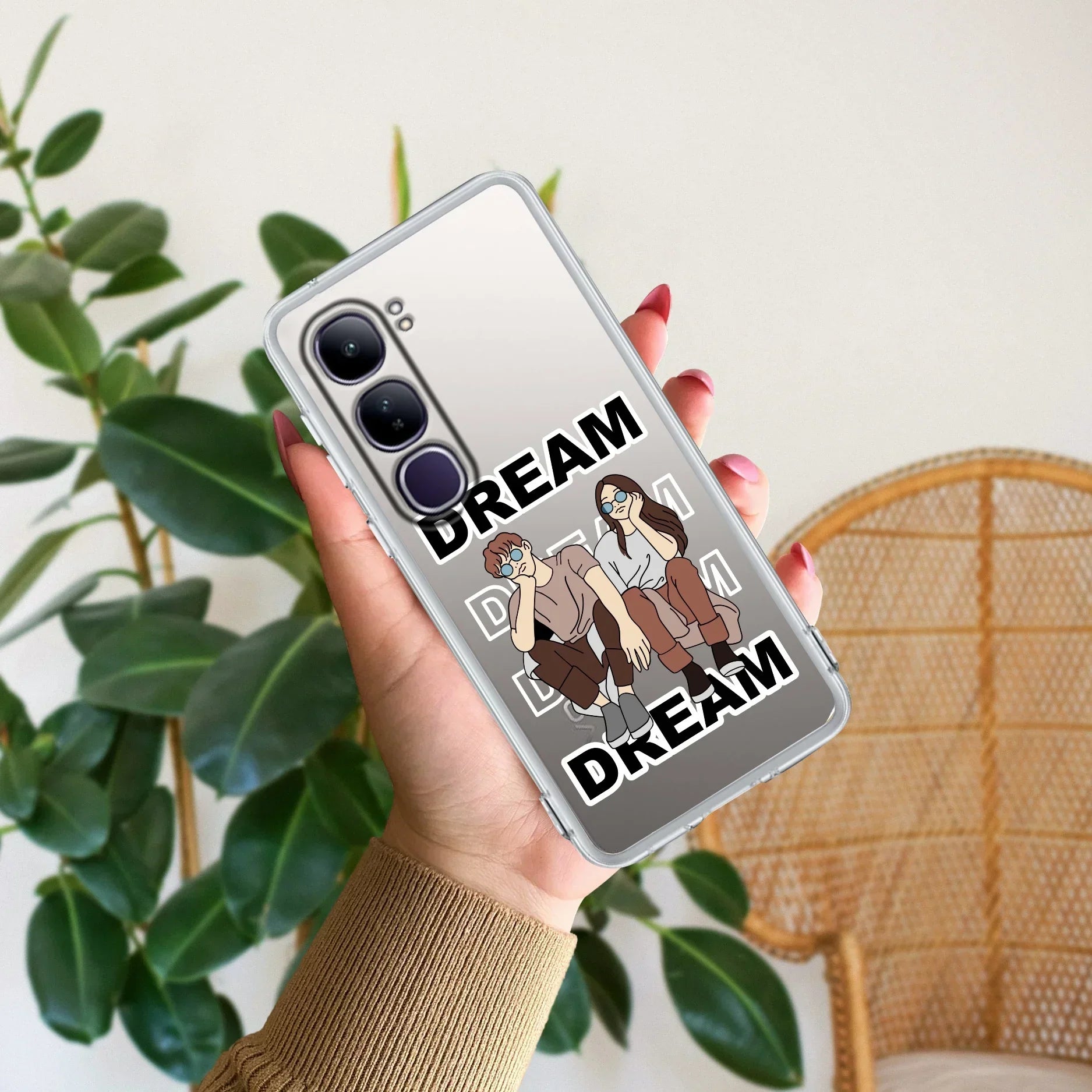 Couple Dream Transparent Silicon Case For Vivo Y28s/ Y28e