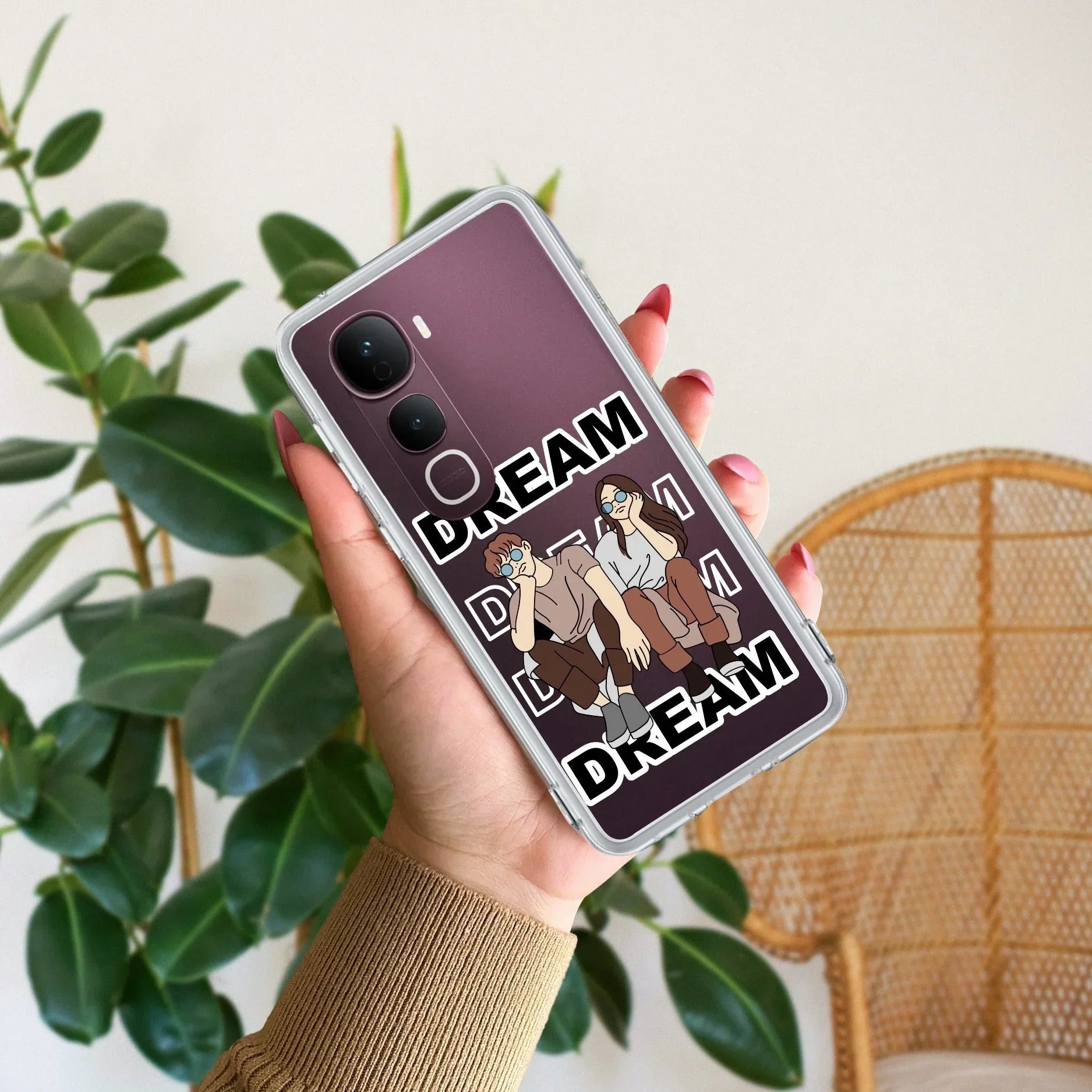 Couple Dream Transparent Silicon Case For Vivo V30e 5G