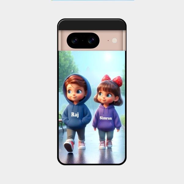 Couple Glass Case Cover For Google Pixel 8 5G