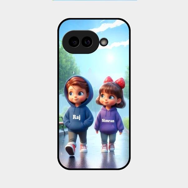 Couple Glass Case Cover For Google Pixel 9A 5G