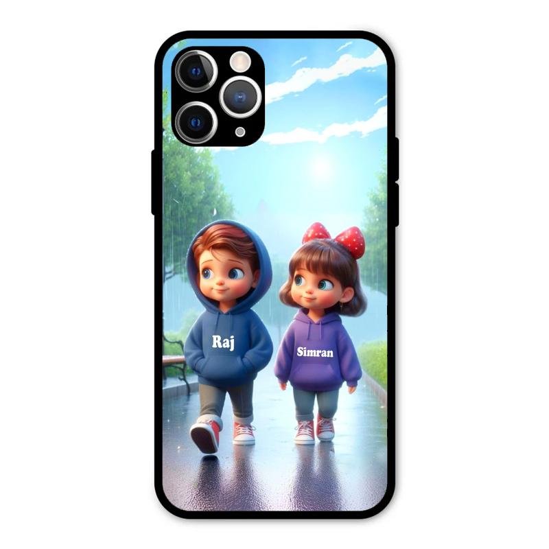 Couple Glass Case Cover For iPhone 11 Pro