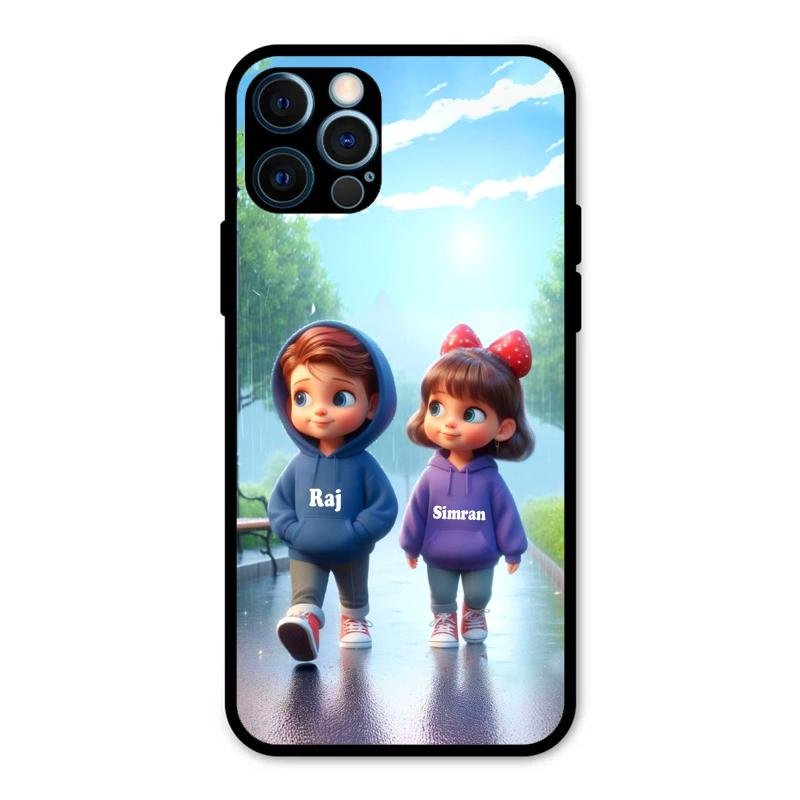 Couple Glass Case Cover For iPhone 12 Pro Max