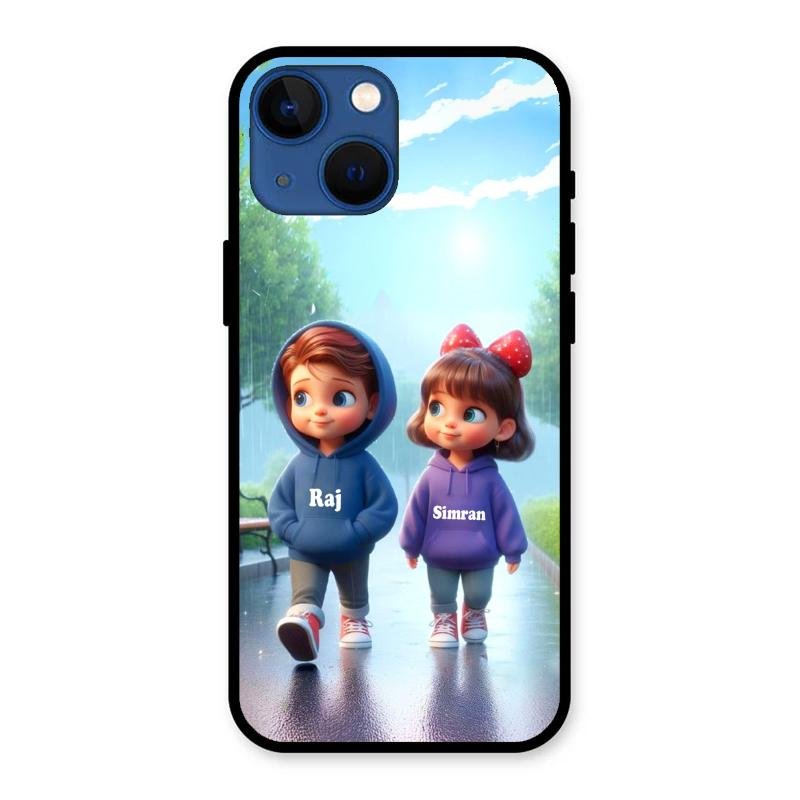 Couple Glass Case Cover For iPhone 13 mini
