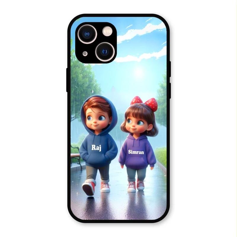 Couple Glass Case Cover For iPhone 13