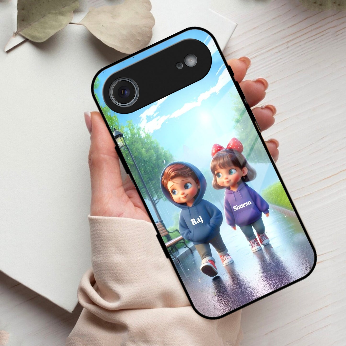 Couple Glass Case Cover For iPhone