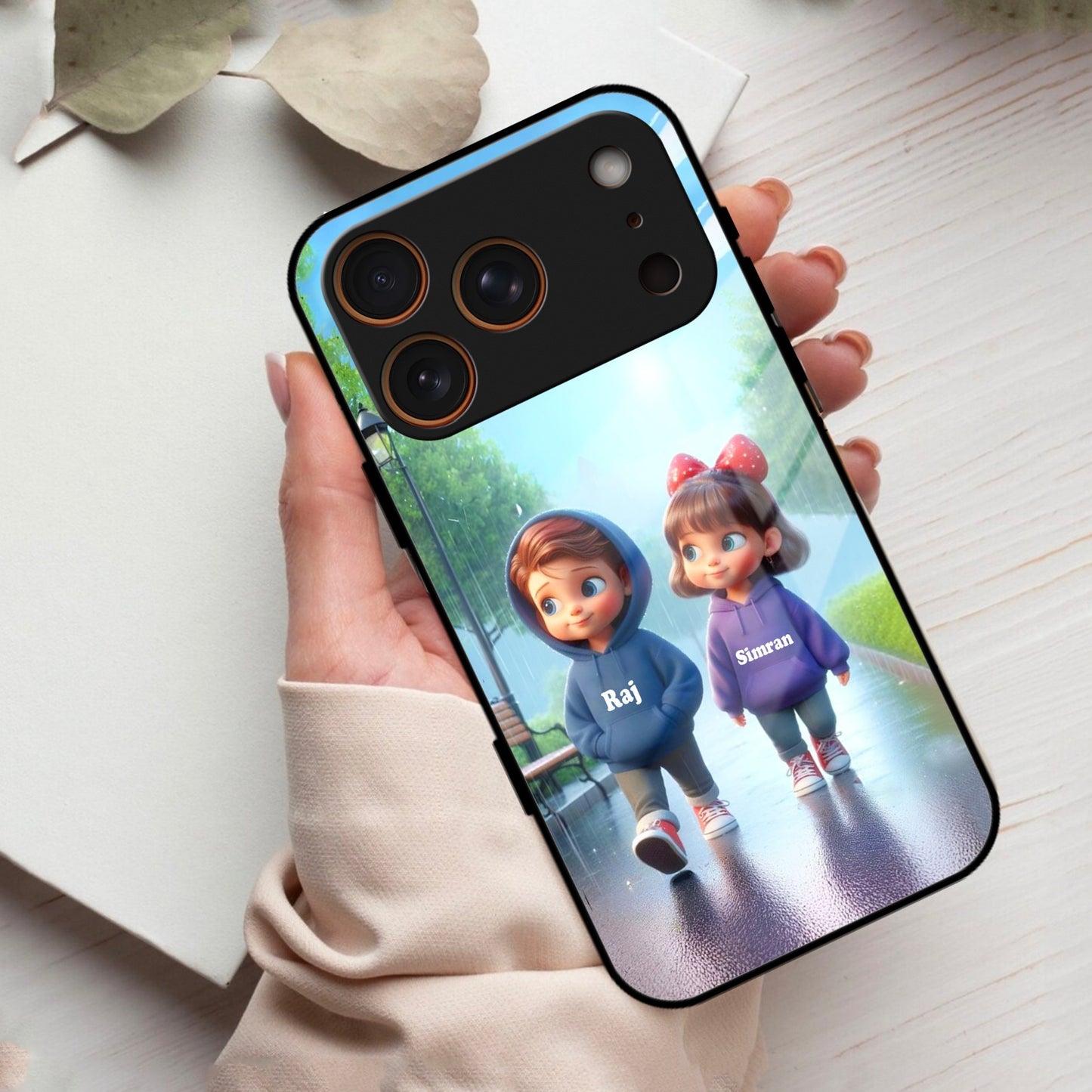 Couple Glass Case Cover For iPhone