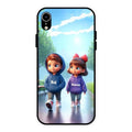 Couple Glass Case Cover For iPhone XR