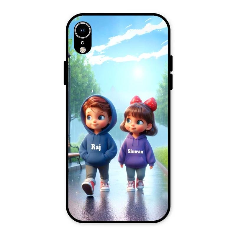 Couple Glass Case Cover For iPhone XR