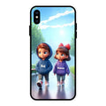 Couple Glass Case Cover For iPhone XS Max