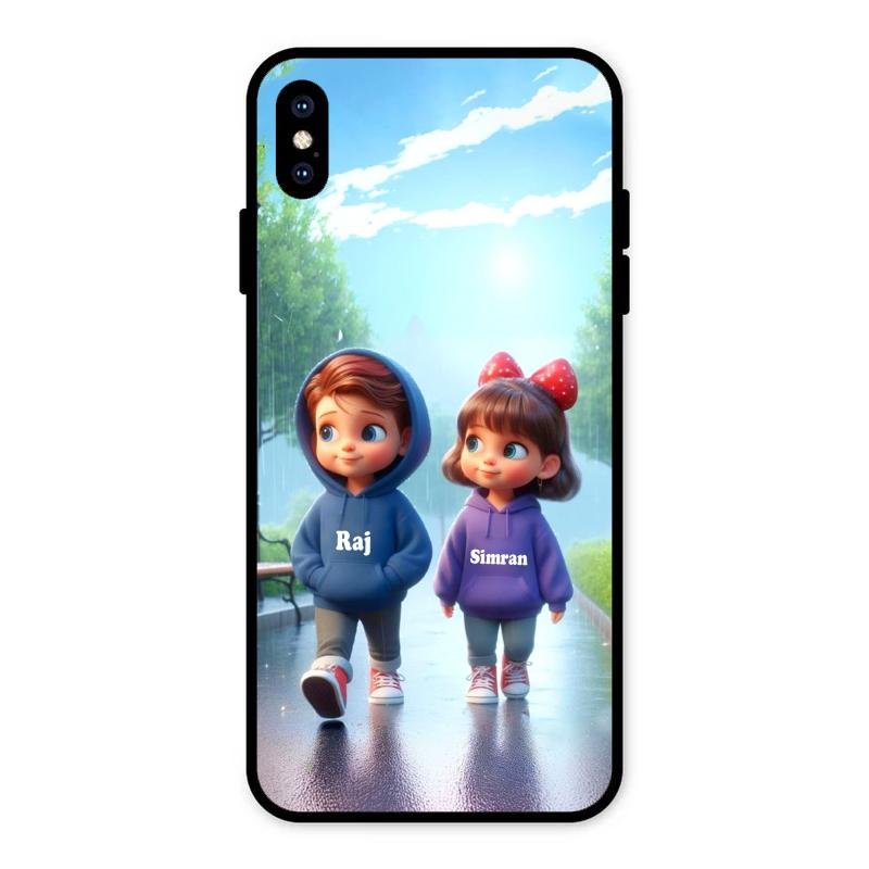 Couple Glass Case Cover For iPhone XS Max