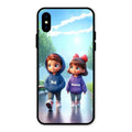 Couple Glass Case Cover For iPhone XS