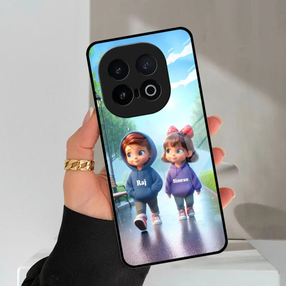 Couple Glass Case Cover For iQOO - ShopOnCliQ