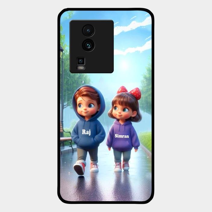 Couple Glass Case Cover For Iqoo Neo 7 Pro 5G