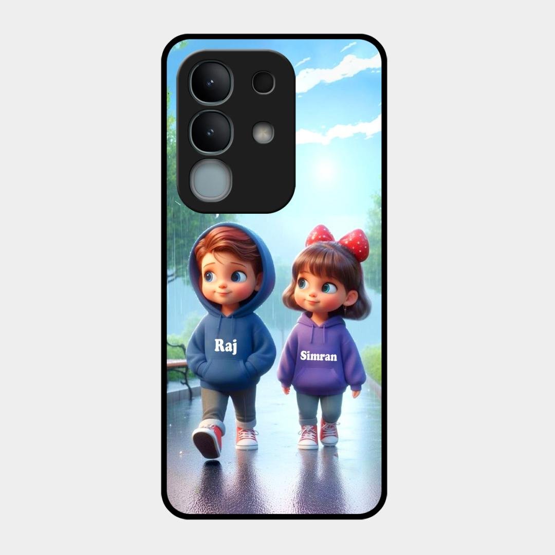 Couple Glass Case Cover For iQOO Z10x 5G