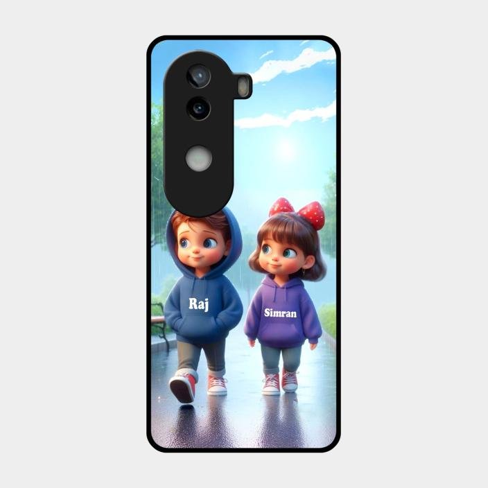 Couple Glass Case Cover For Iqoo Z9S 5G
