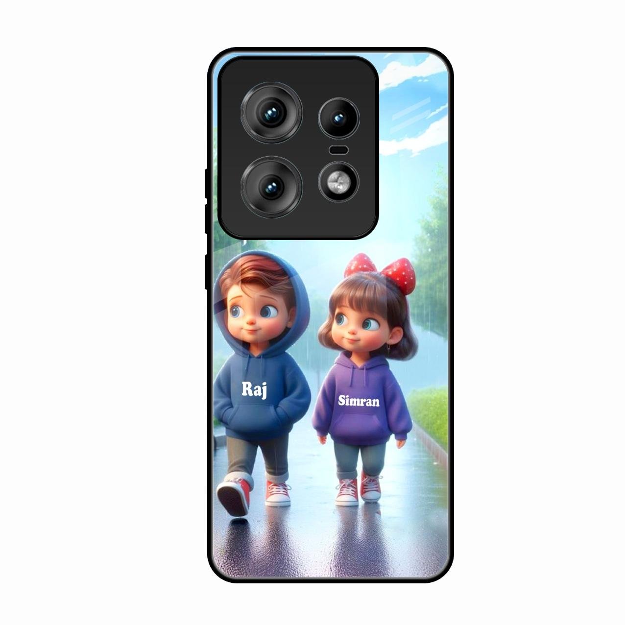 Couple Glass Case Cover For Motorola Edge 50 Pro