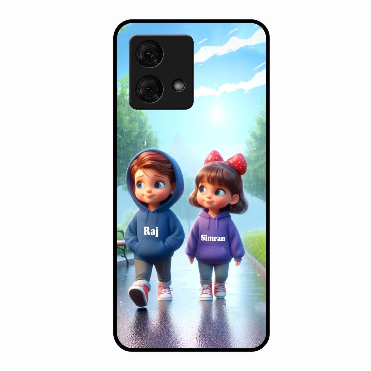 Couple Glass Case Cover For Motorola g84 5G